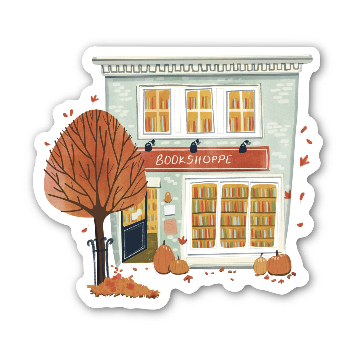 Cozy Bookstore Bookish Fall Sticker