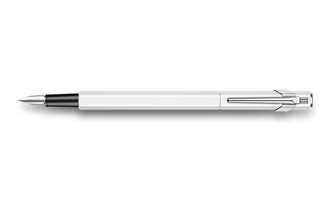 Fountain Pen 849™ Metal, Fine Nib Size with Gift Box: White