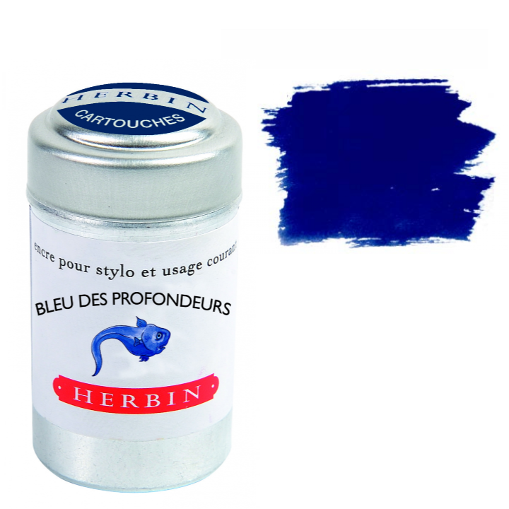 Herbin Fountain Pen Ink Cartridges - Tin of 6: Rose Cyclamen (Pink Cyclamen)