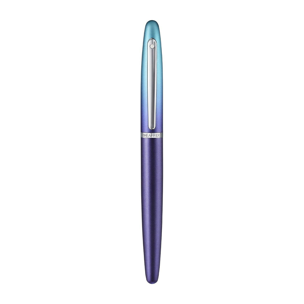 Sheaffer VFM 9430 Expressions Blue and Purple Pearlised Gradient Fountain Pen with Chrome-Plated Trims: F