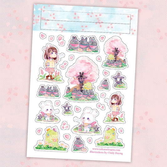 Sakuradragon Sakura Park Sticker Sheet