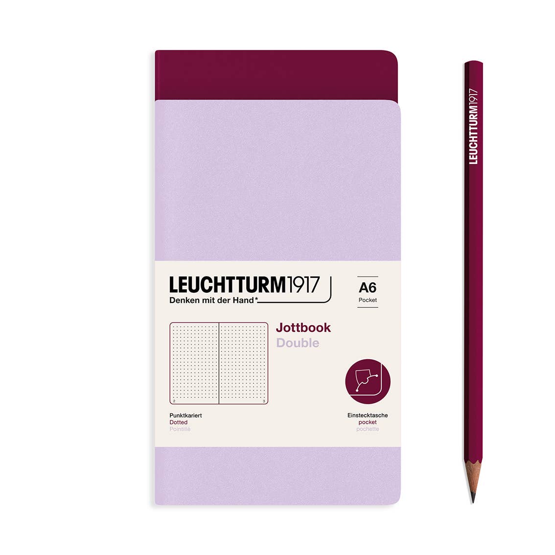 Leuchtturm Jottbook - Lightweight Notebook Alternatives - Packs of 2: Mint Green & Stone Blue / Medium / Plain