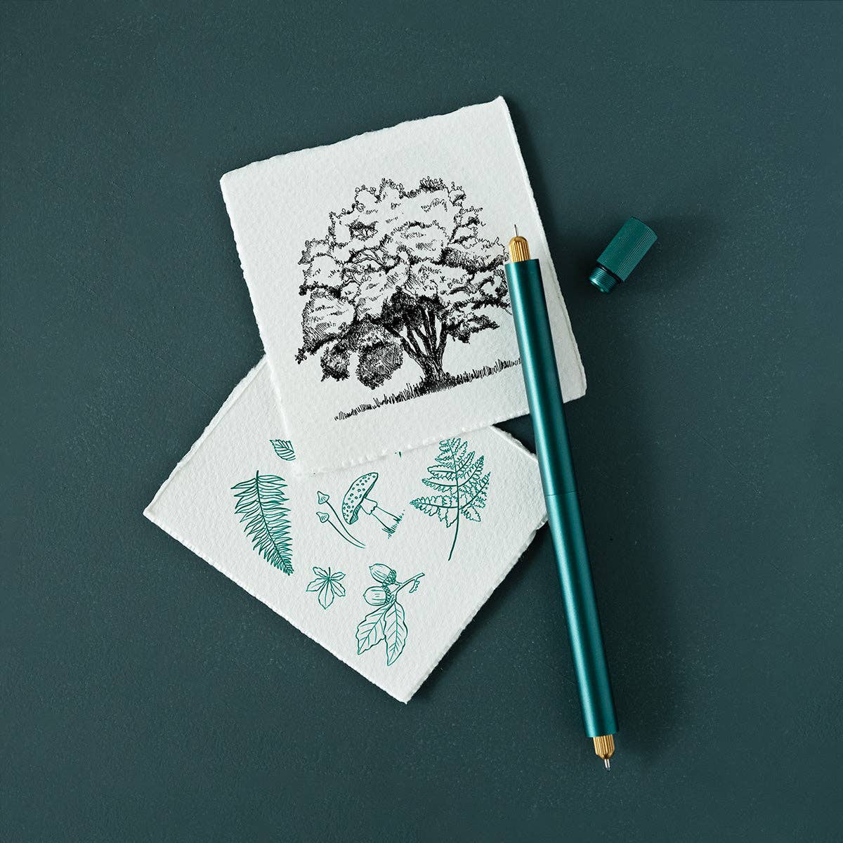 Tom's Studio Lumos Pro - Refillable Multi-Tip Pen: Ivy / Single Tip