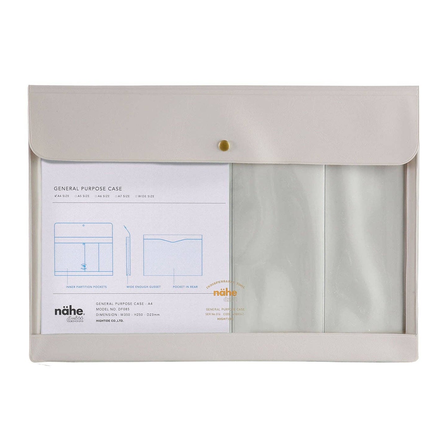 Nahe General Purpose Case/ A4: Clear Grey