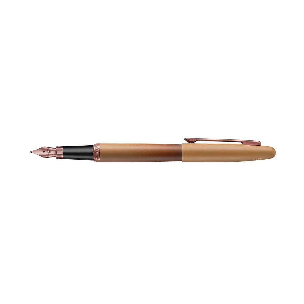 Sheaffer® VFM 9428 Coffee Edition Matt Brown Fountain Pen with Regal Brown PVD Trims: Fine