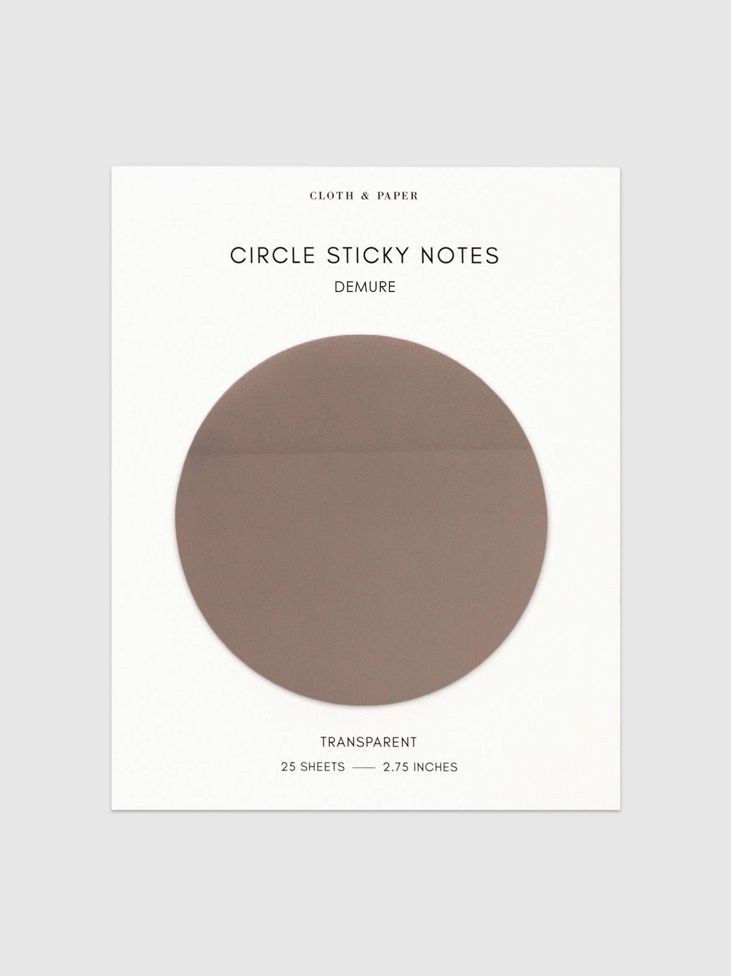 Transparent Circle Sticky Notes: Crêpe