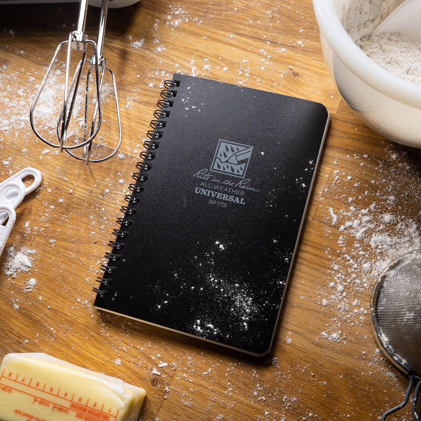 Rite in the Rain 4.625" x 7" Side Spiral Notebook, Black