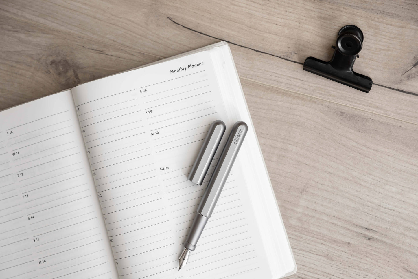 Stilform INK Fountain Pen - Aluminum - (Black Steel Medium Nib): Night Sky