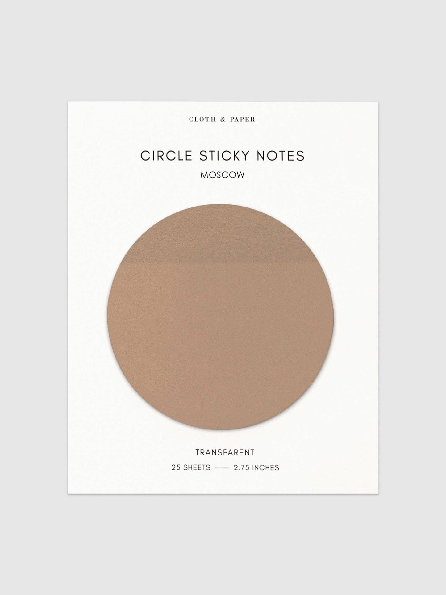 Transparent Circle Sticky Notes: Crêpe