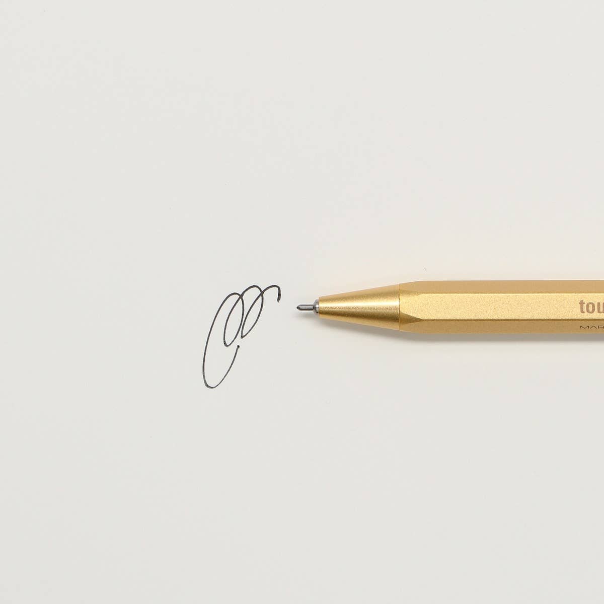 Gel Brass Ballpoint Pen / MARK'STYLE: Gold