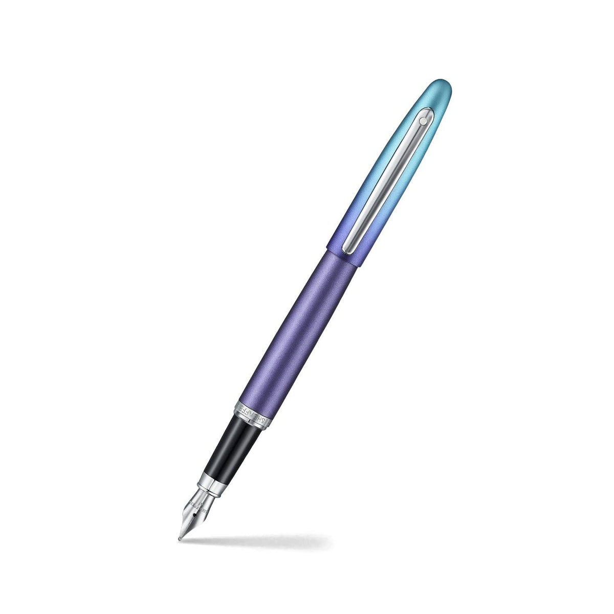 Sheaffer VFM 9430 Expressions Blue and Purple Pearlised Gradient Fountain Pen with Chrome-Plated Trims: F
