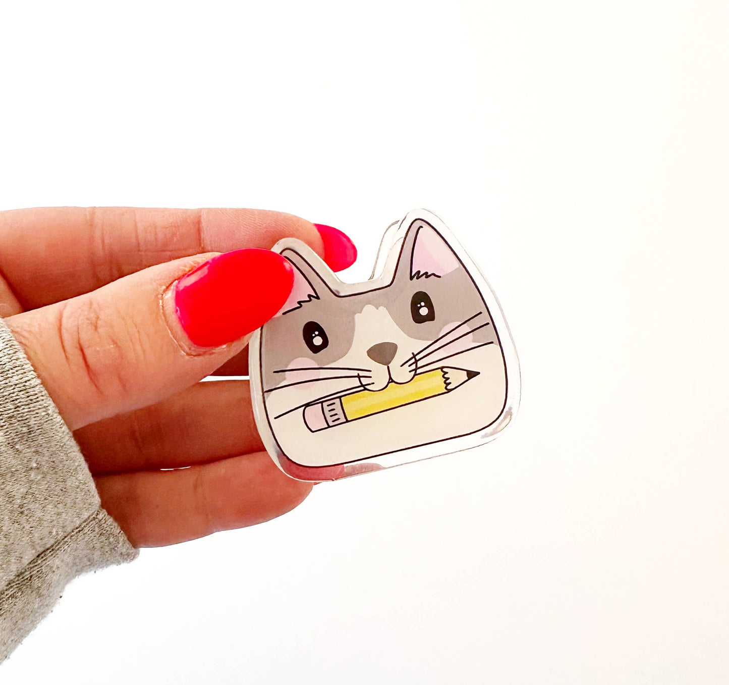 Calliope Potato and Pencil Cat Clip