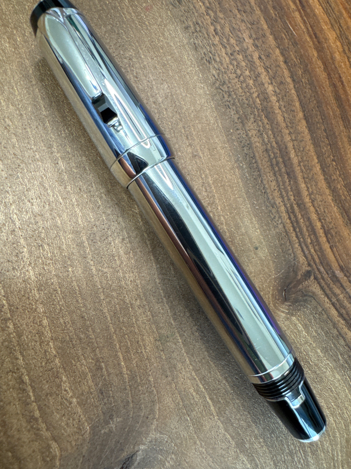 Montblanc Boheme Retractable Fountain Pen Silver with Black trim