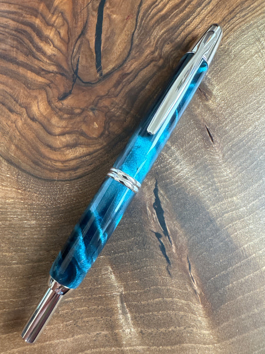 Pilot Vanishing Point Heritage Green Marble Medium Nib