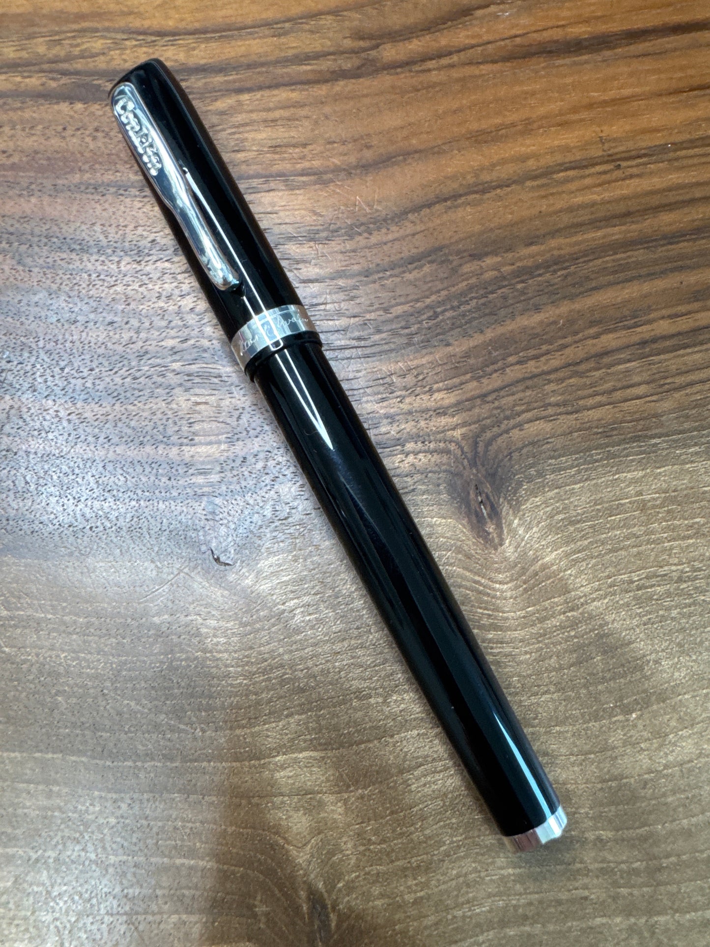 Conklin Fountain Pen Mark Twain Signature Black with silver accents