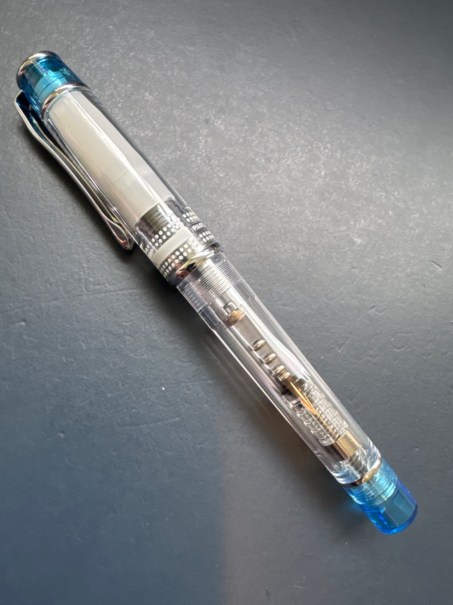 Pilot Prera Clear with Blue- Medium Nib