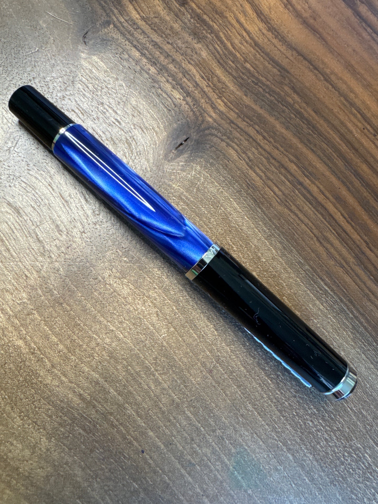 Pelikan M205 Blue Marble Fountain Pen  EF