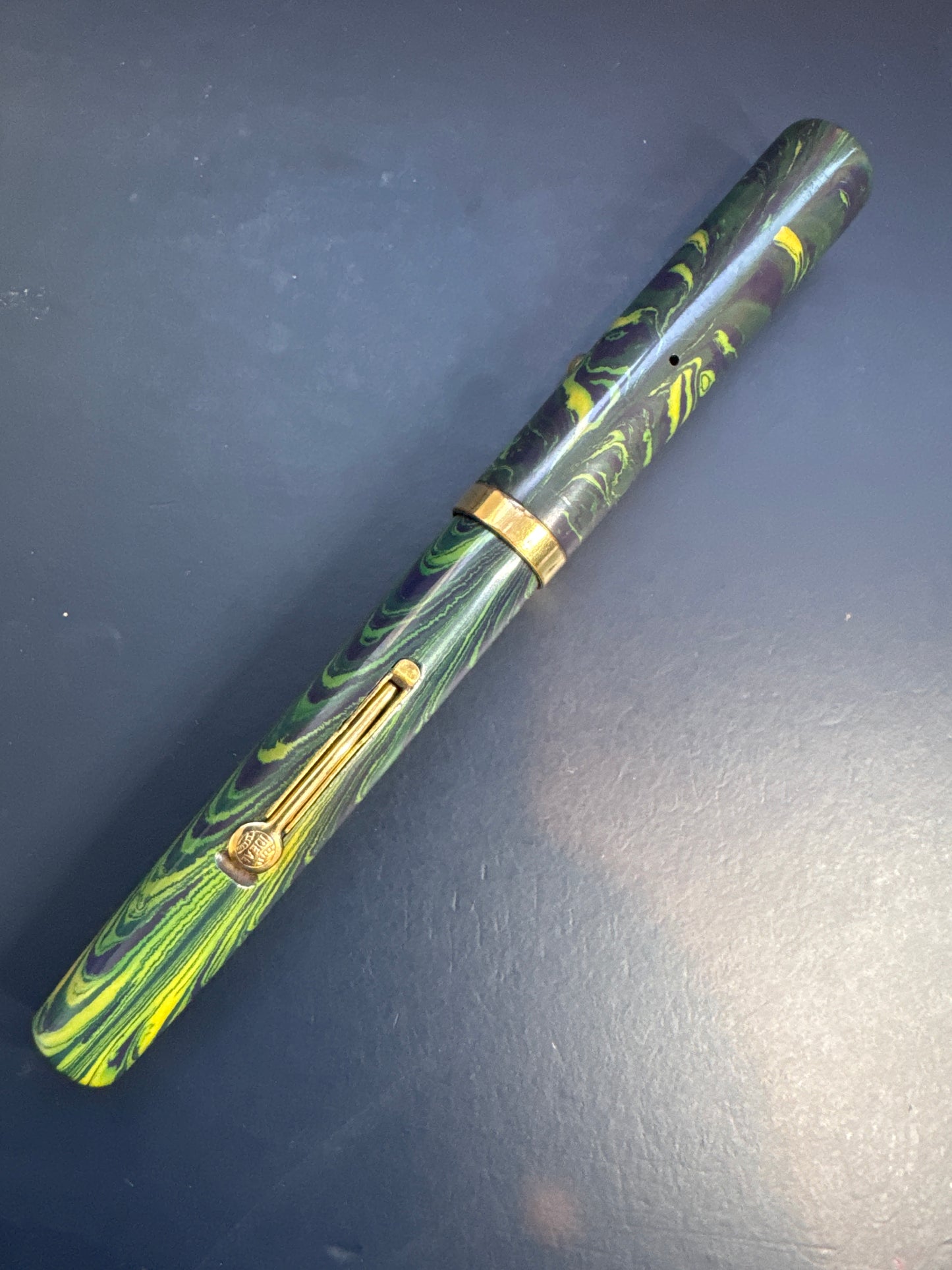 Waterman Ideal 94 Blue Green Ripple Fountain Pen ca.1928