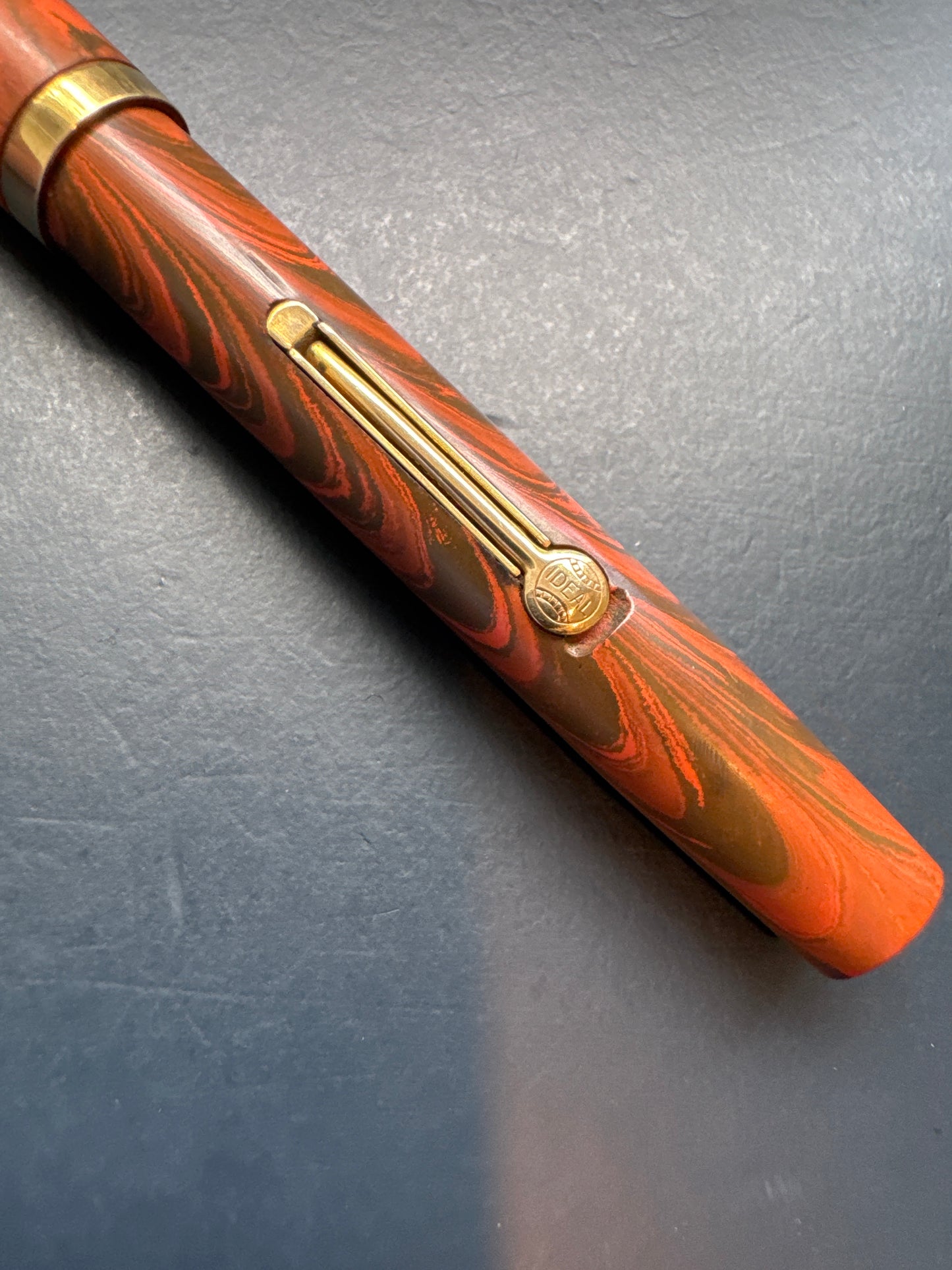 Waterman's #5 Red Ripple GREY nib Fountain Pen