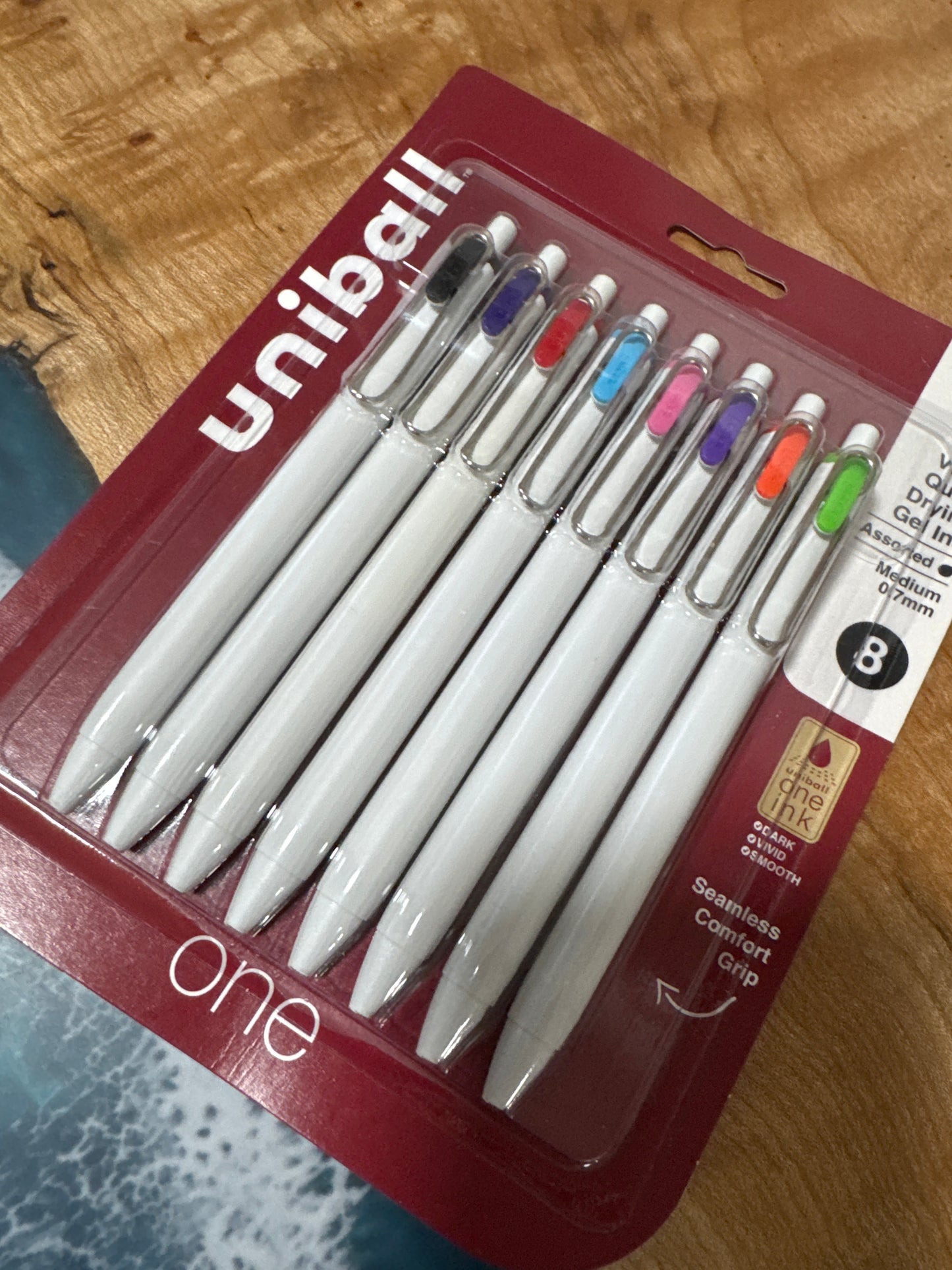 One Gel Pen .7MM ASST 8 PK
