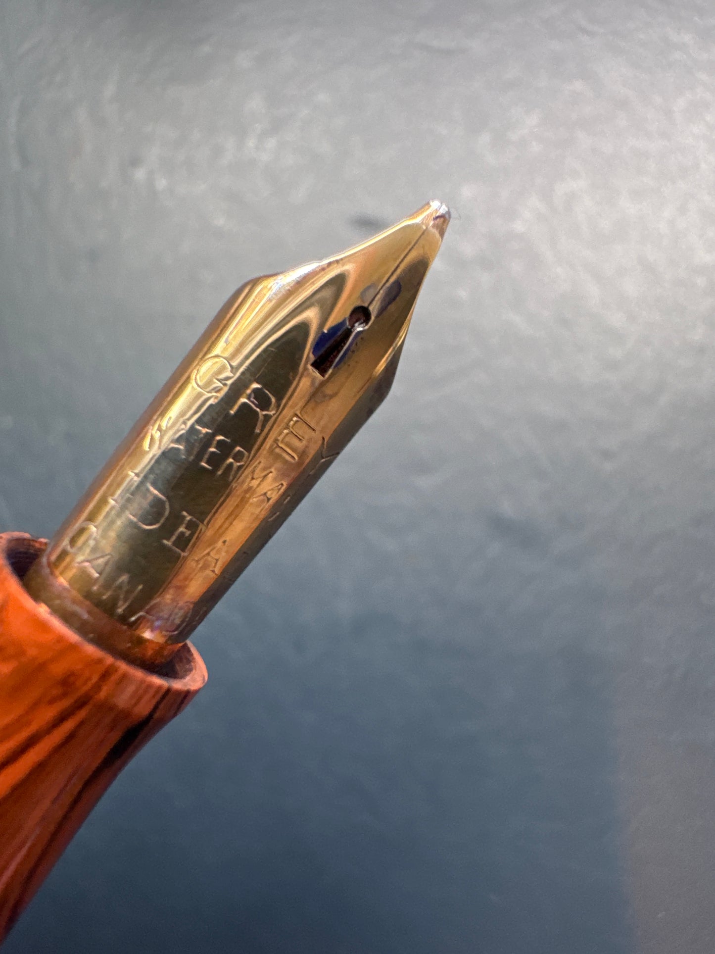 Waterman's #5 Red Ripple GREY nib Fountain Pen