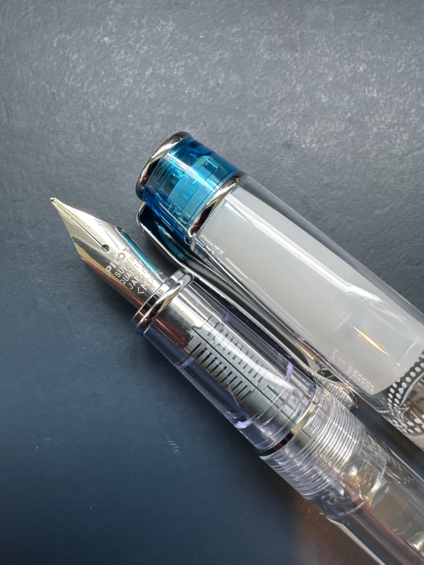 Pilot Prera Clear with Blue- Medium Nib