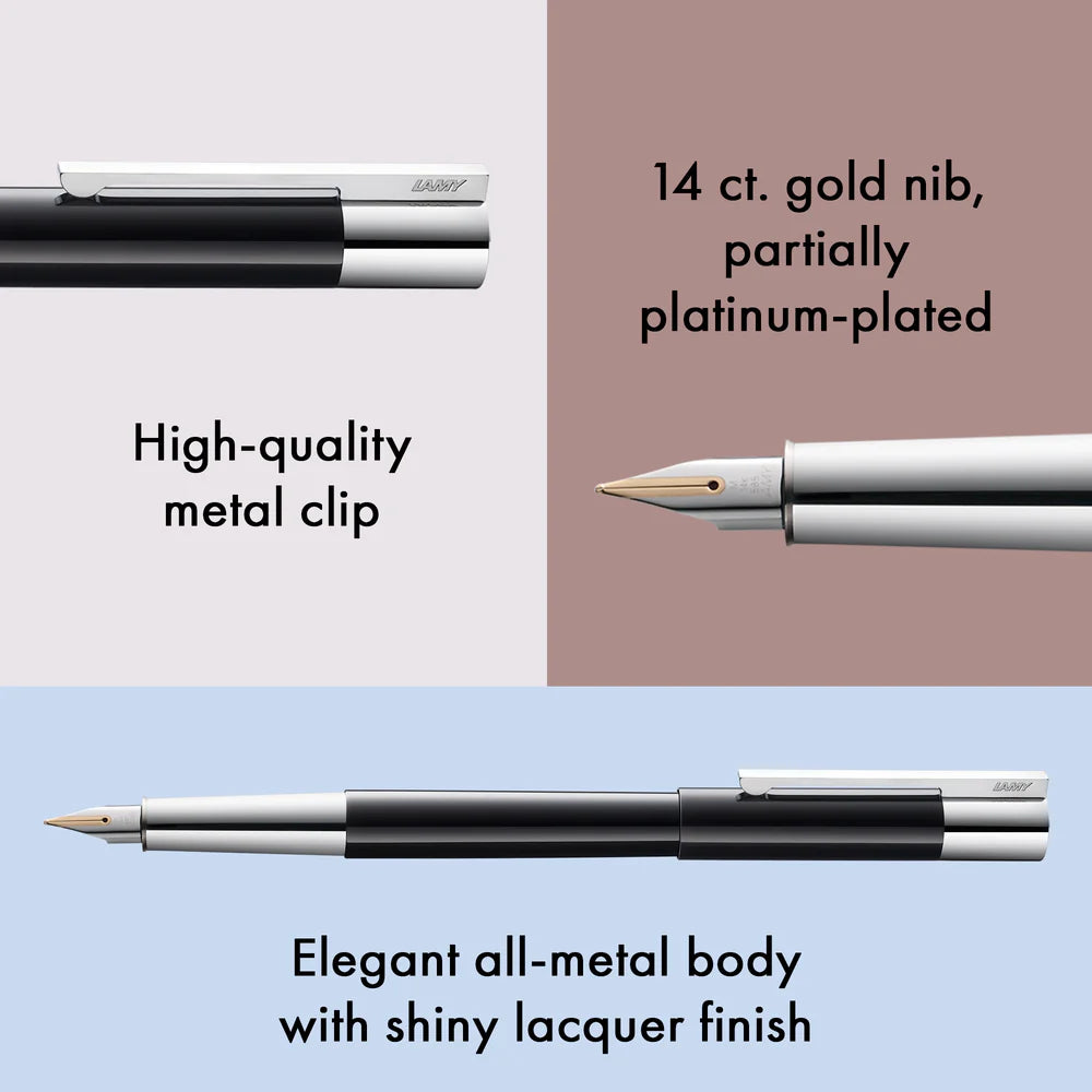 Lamy Scala Fountain Pen Piano Black Medium Nib