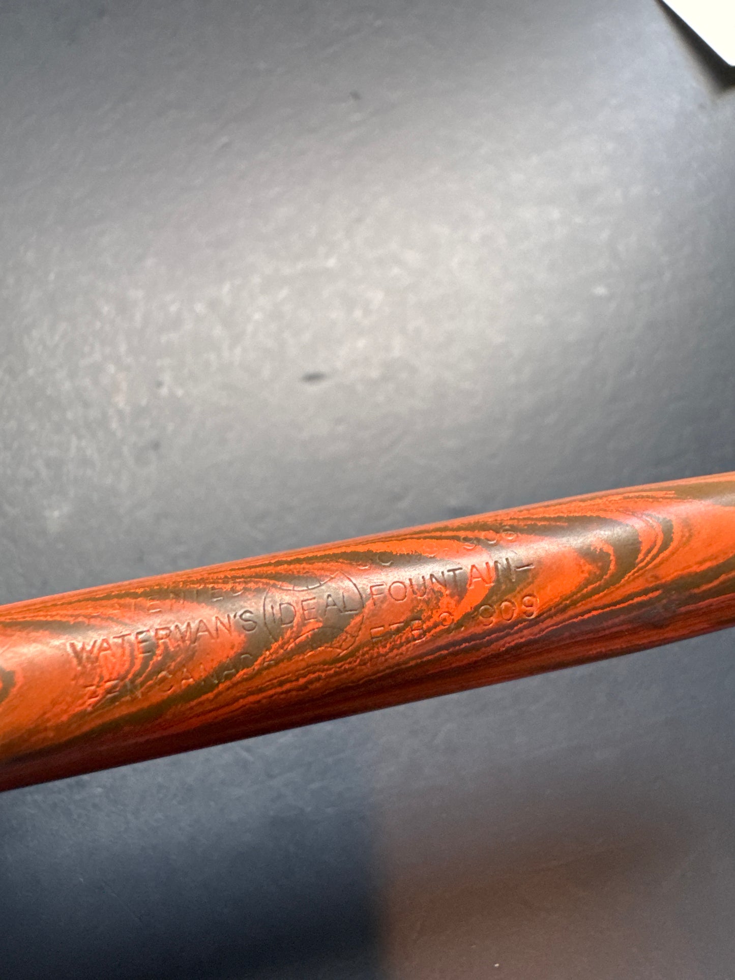 Waterman's #5 Red Ripple GREY nib Fountain Pen