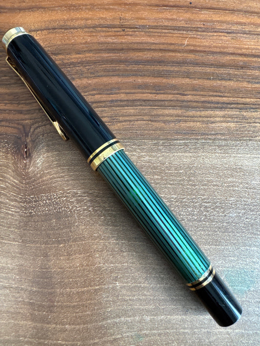 Pelikan M800 Green Stripe W Germany (late 1980's) Medium Nib