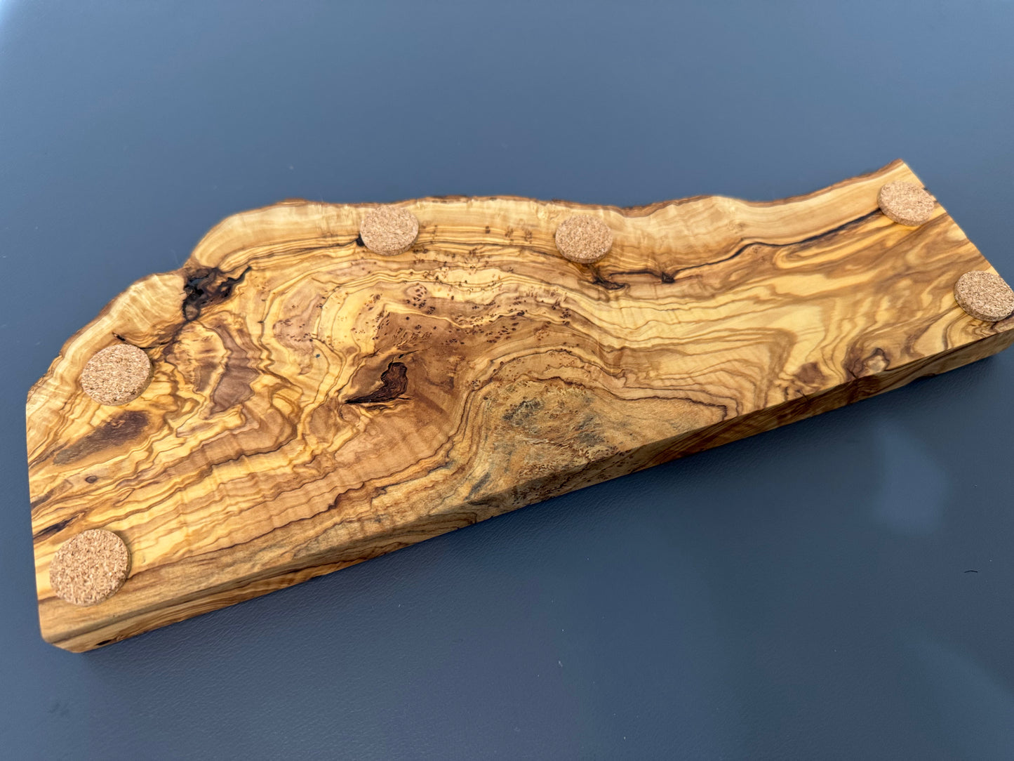 Olive wood pen and ink tray