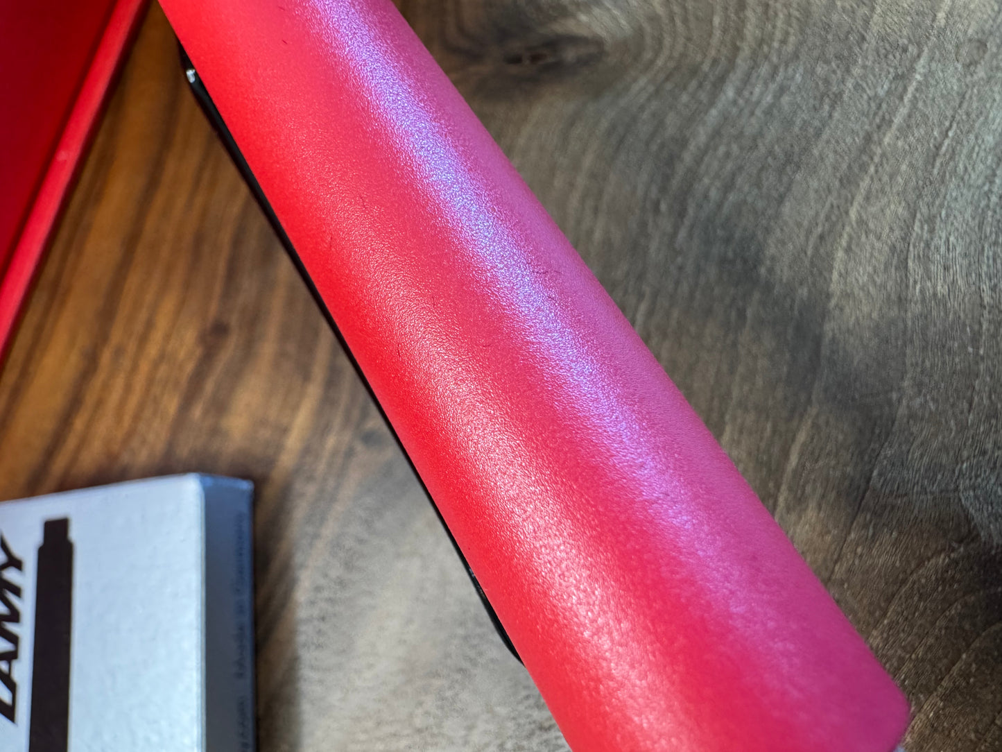 LAMY Safari Hunting Series Frosted Red Kanji Tip Ink Pen with Ink Set