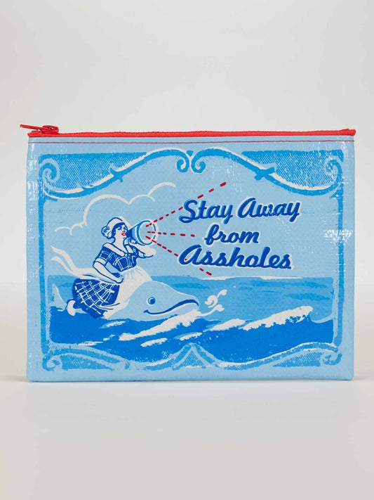 Blue Q Stay Away Zipper Pouch
