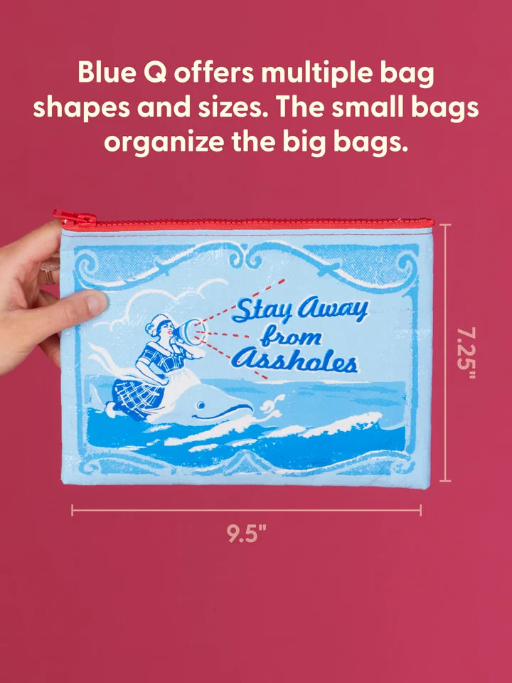 Blue Q Stay Away Zipper Pouch