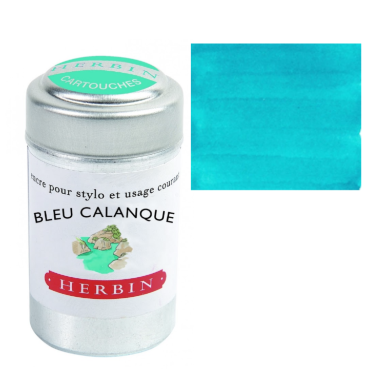 Herbin Fountain Pen Ink Cartridges - Tin of 6: Rose Cyclamen (Pink Cyclamen)