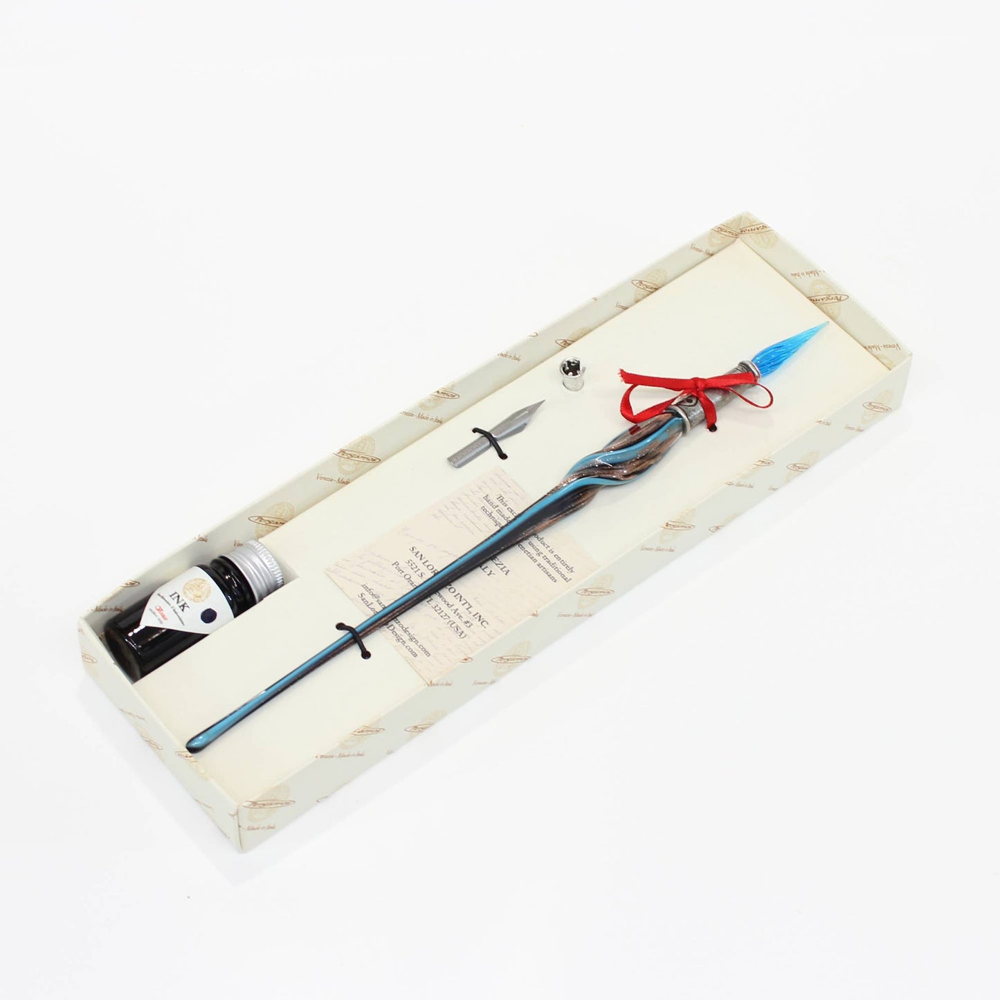 Murano Twisted Glass Pen, Classic Writing Instrument: AMETHYST