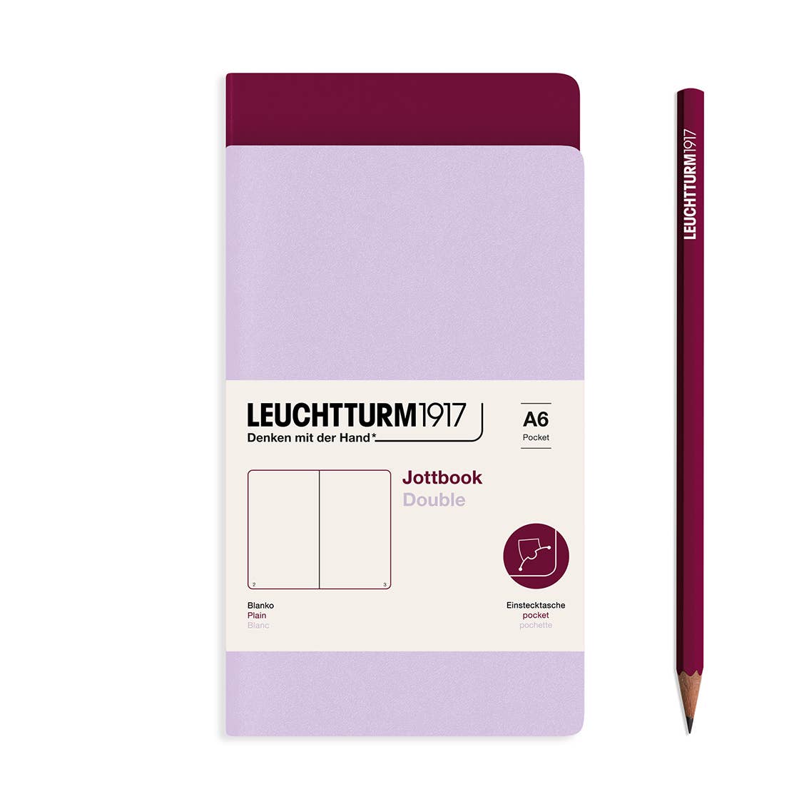 Leuchtturm Jottbook - Lightweight Notebook Alternatives - Packs of 2: Mint Green & Stone Blue / Medium / Plain