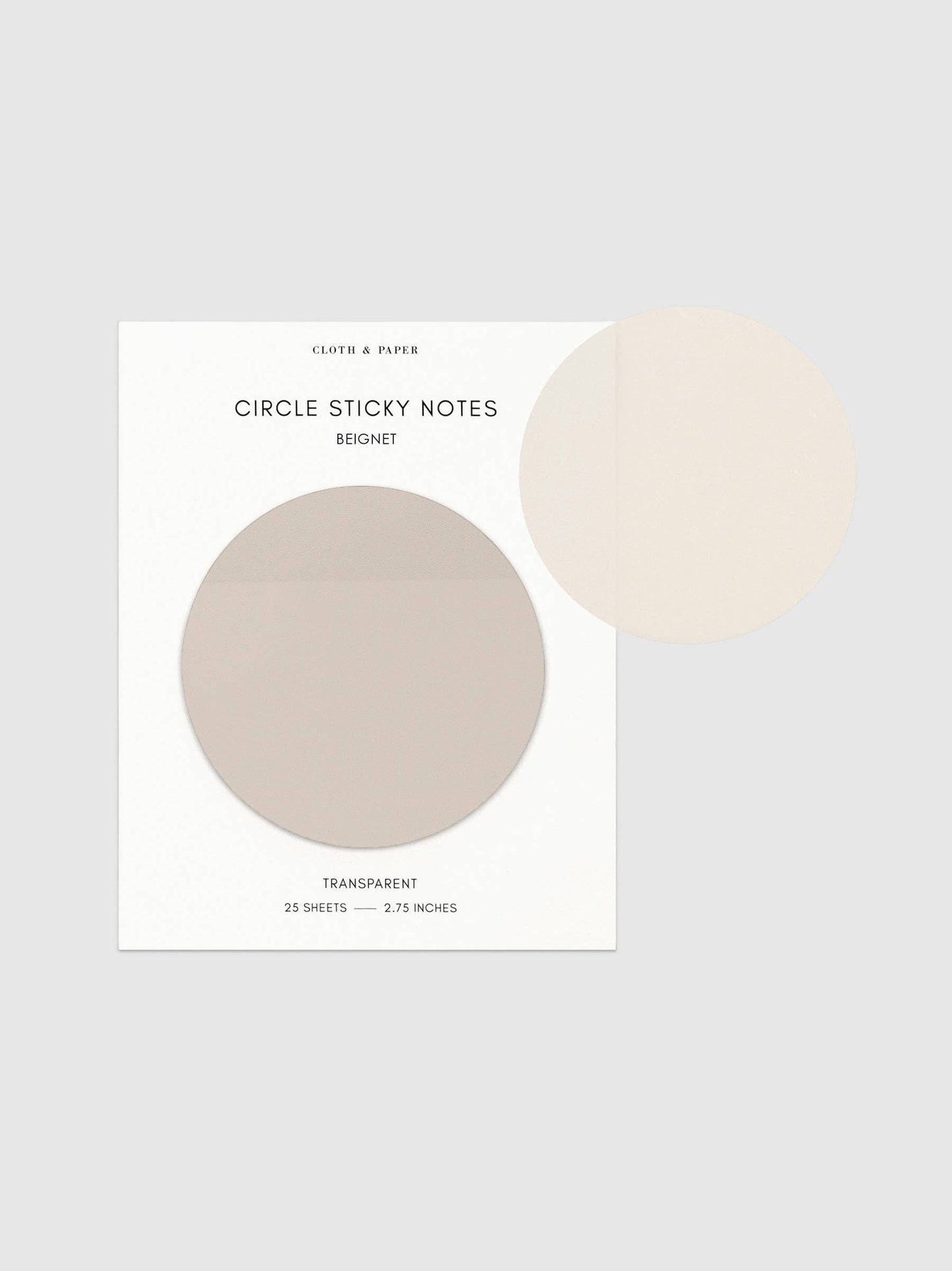 Transparent Circle Sticky Notes: Crêpe