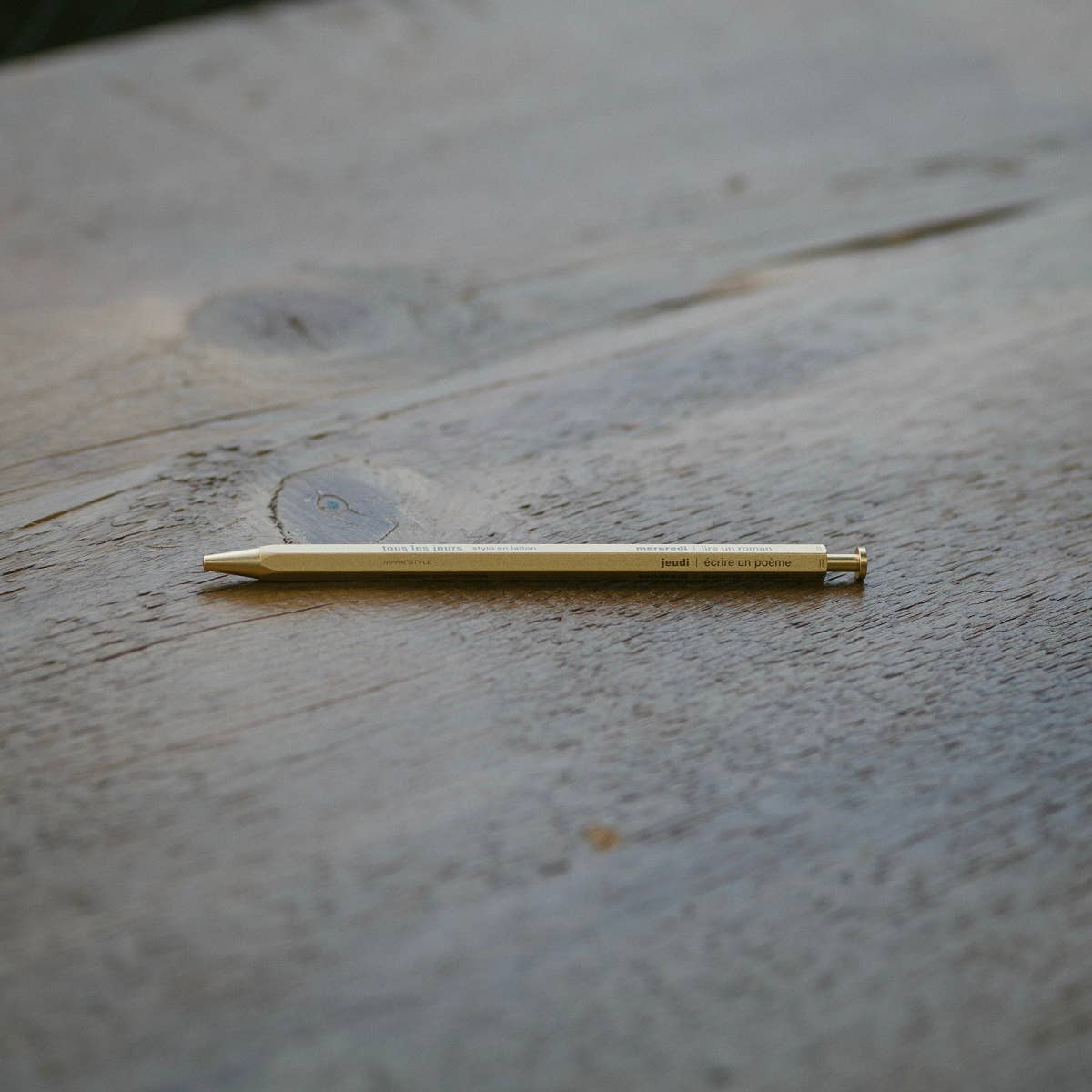 Gel Brass Ballpoint Pen / MARK'STYLE: Gold
