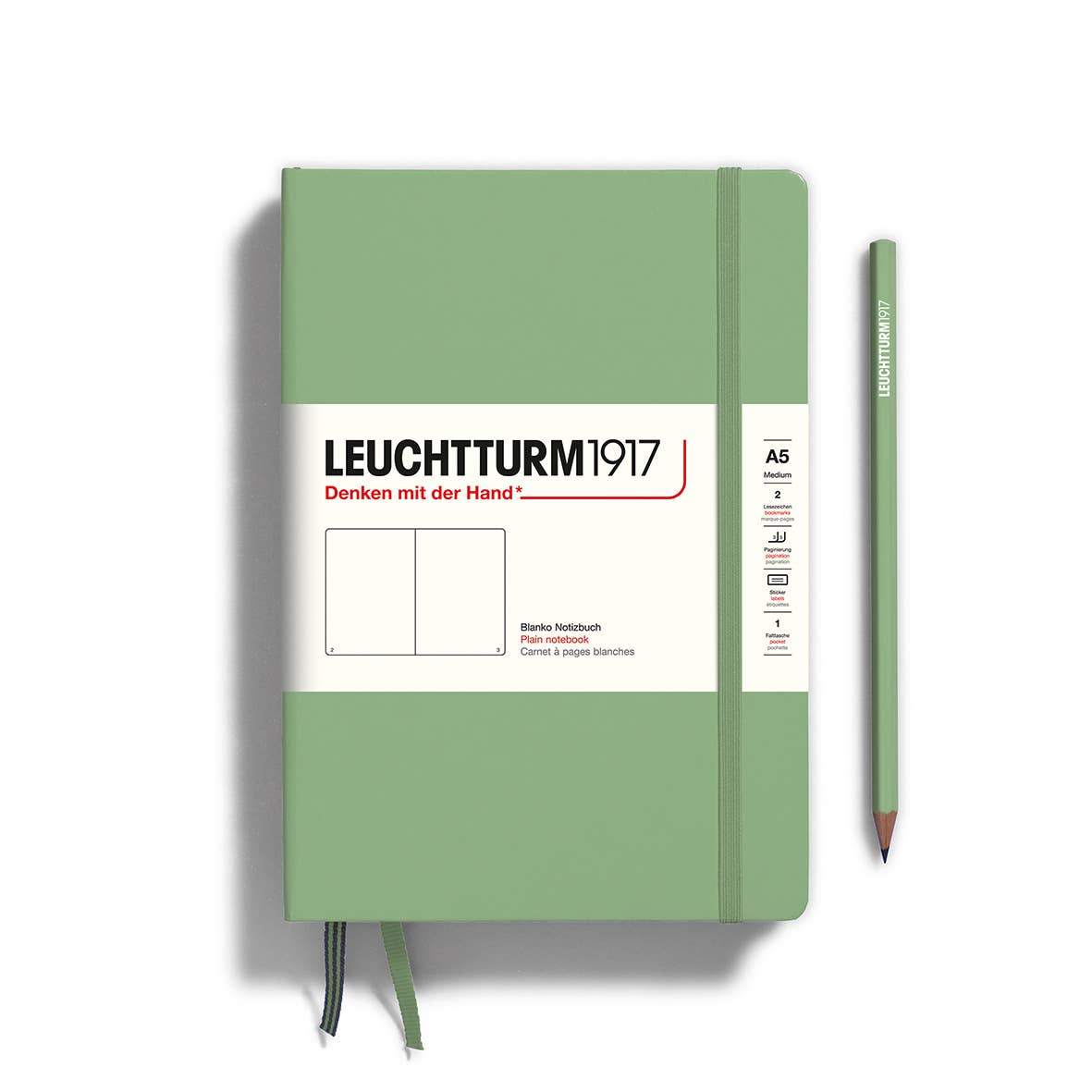 Leuchtturm Notebooks - Medium (A5): Pacific Green / Hardcover / Ruled