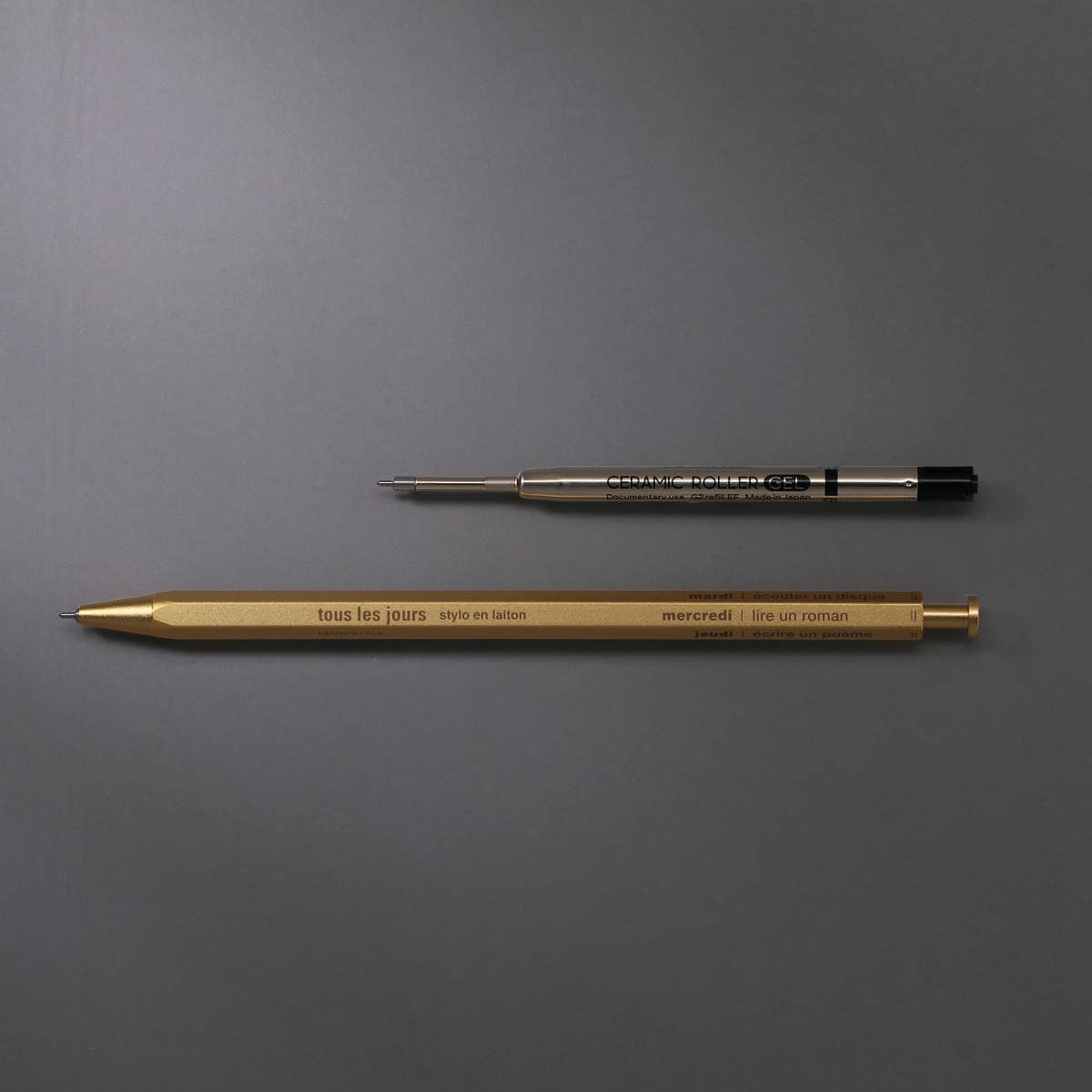Gel Brass Ballpoint Pen / MARK'STYLE: Gold