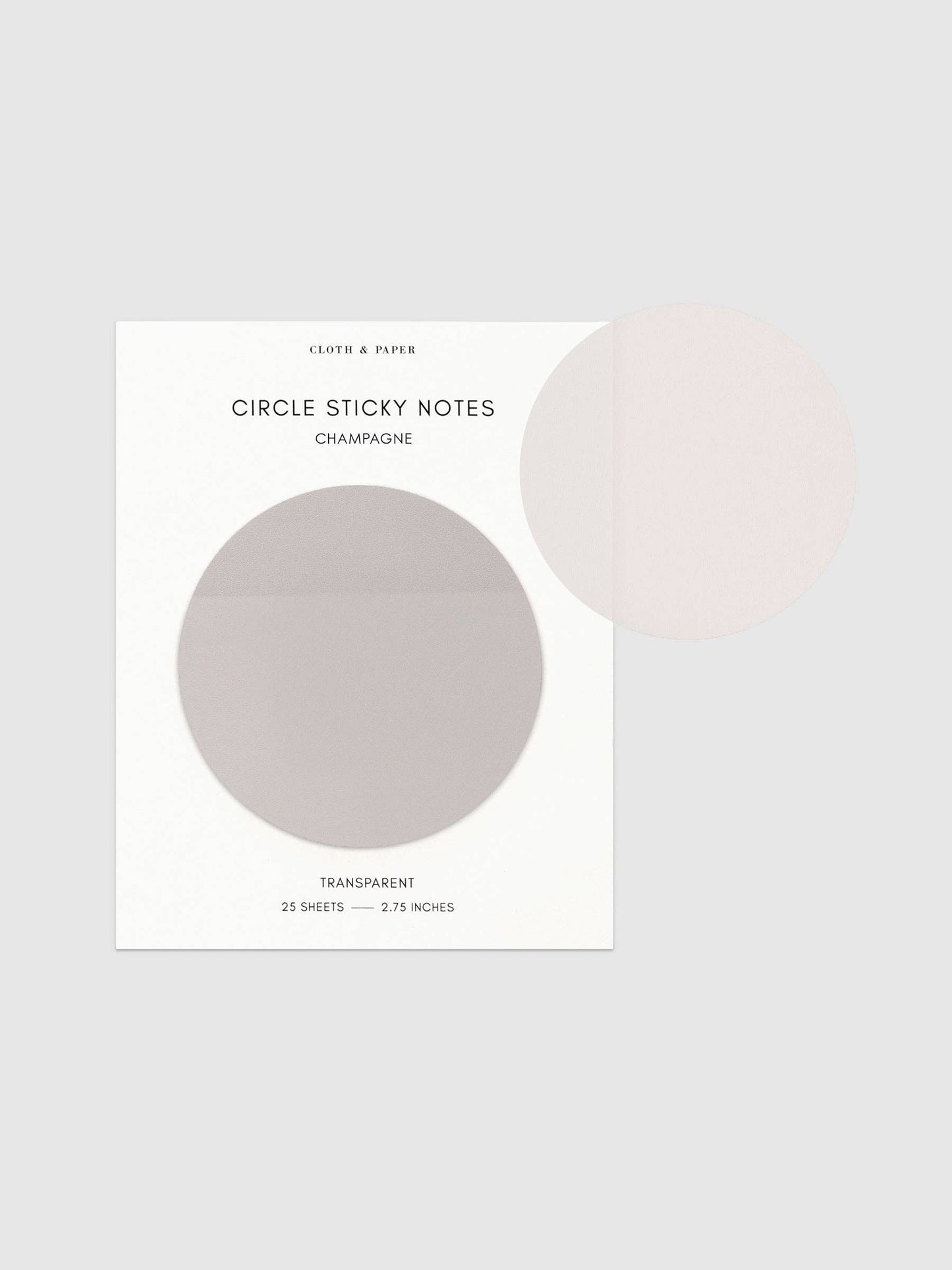 Transparent Circle Sticky Notes: Crêpe
