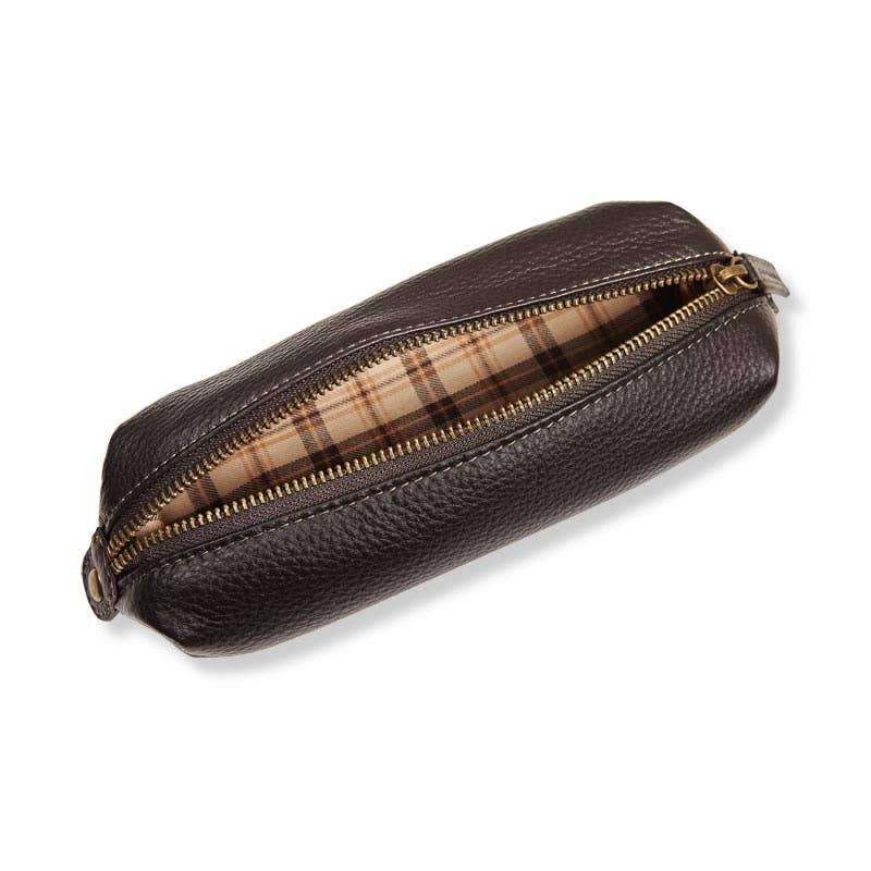 Bomber Jacket Pen Pouch: Mocha