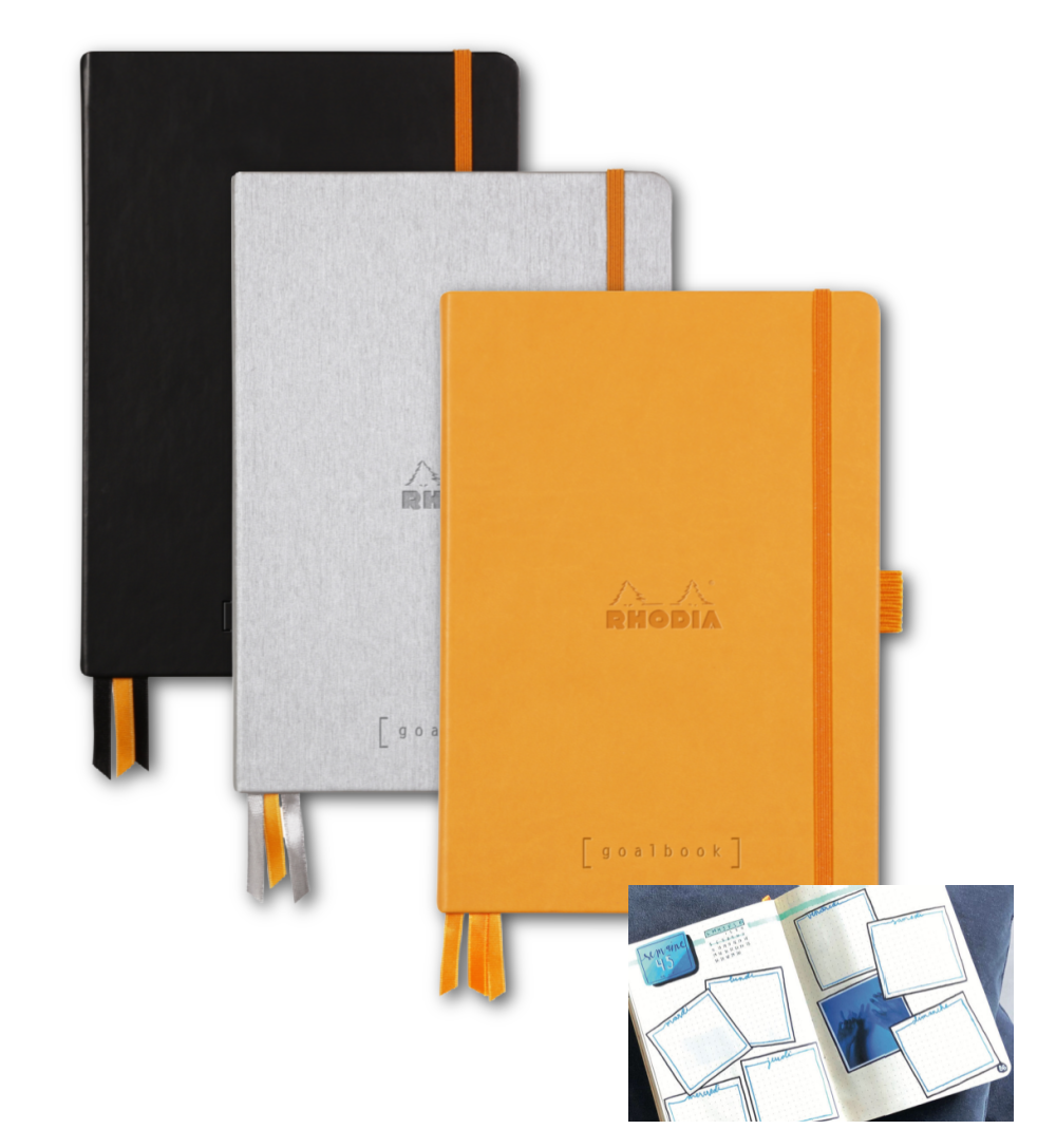 Rhodia Hardcover Goalbook Dot Bullet Journal - White Paper: ORANGE