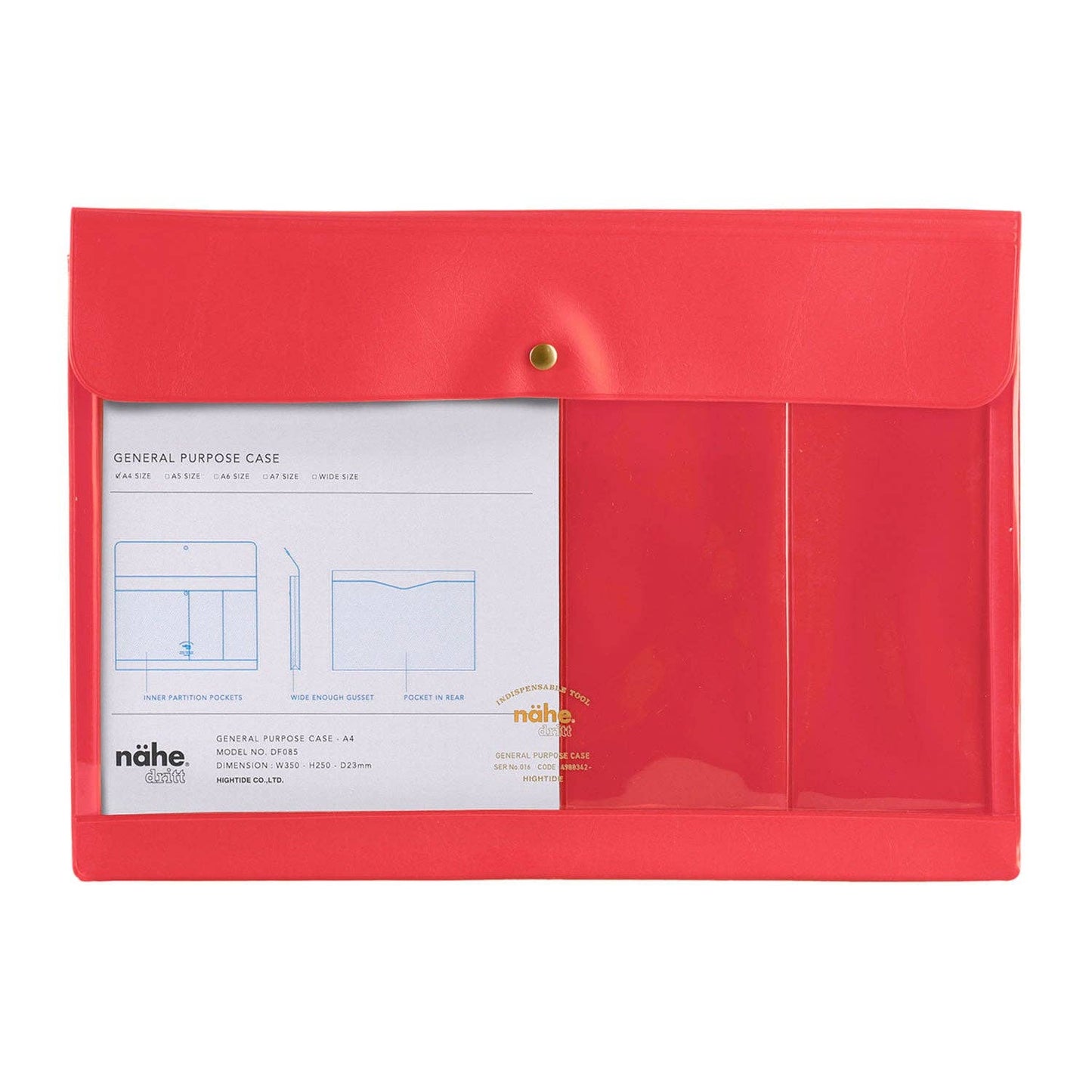 Nahe General Purpose Case/ A4: Clear Grey