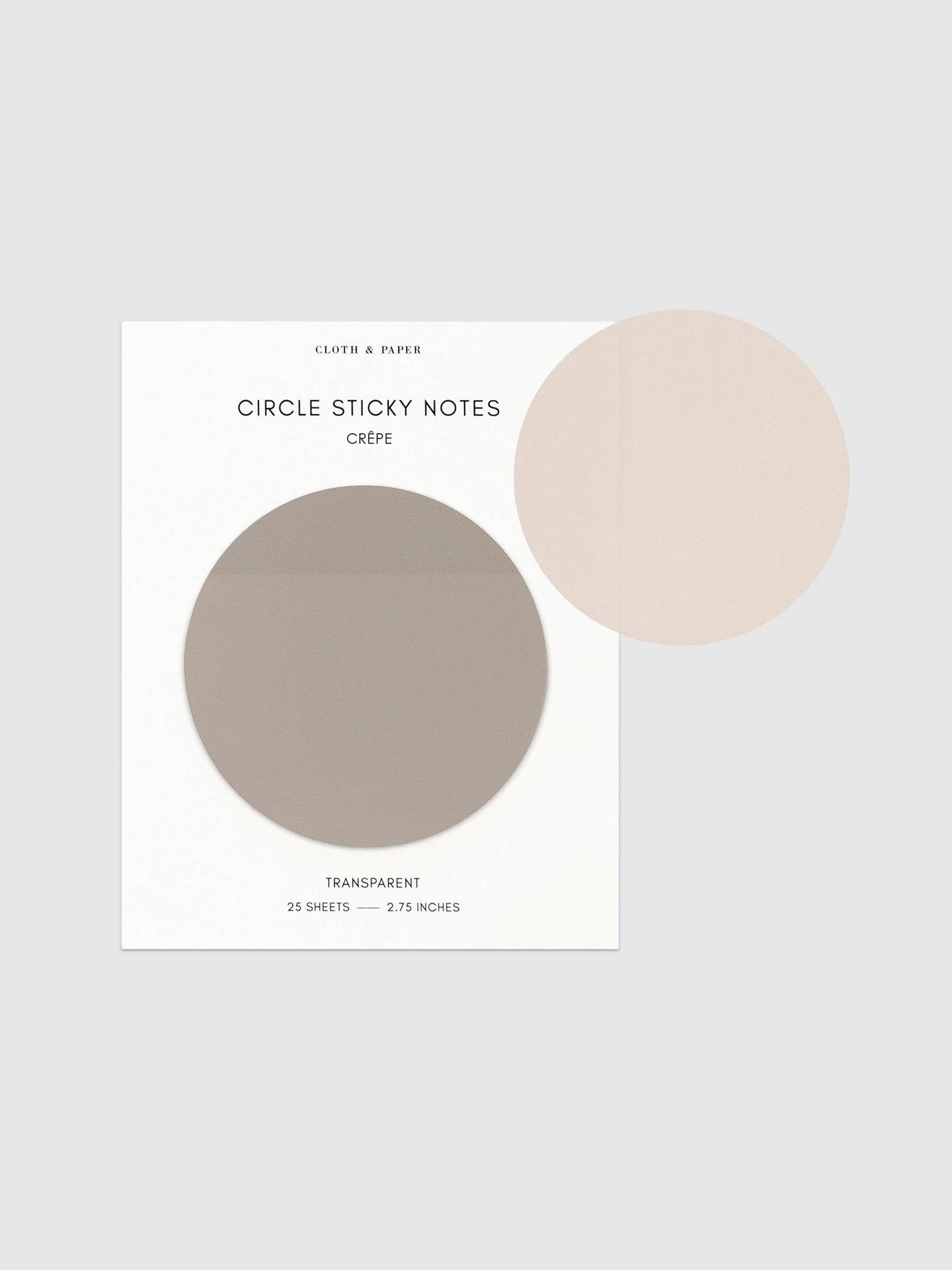 Transparent Circle Sticky Notes: Crêpe