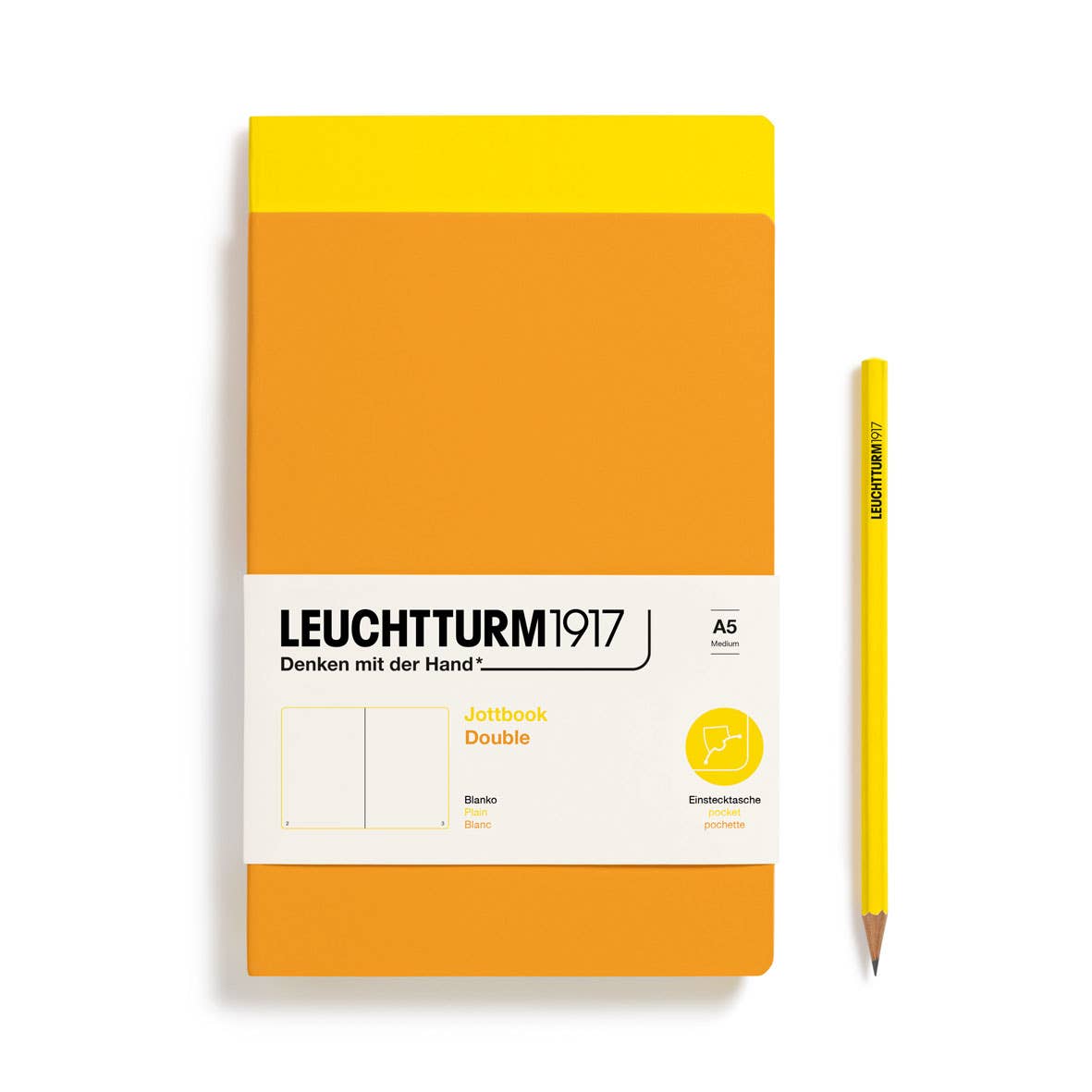 Leuchtturm Jottbook - Lightweight Notebook Alternatives - Packs of 2: Lilac & Port Red / Medium / Plain