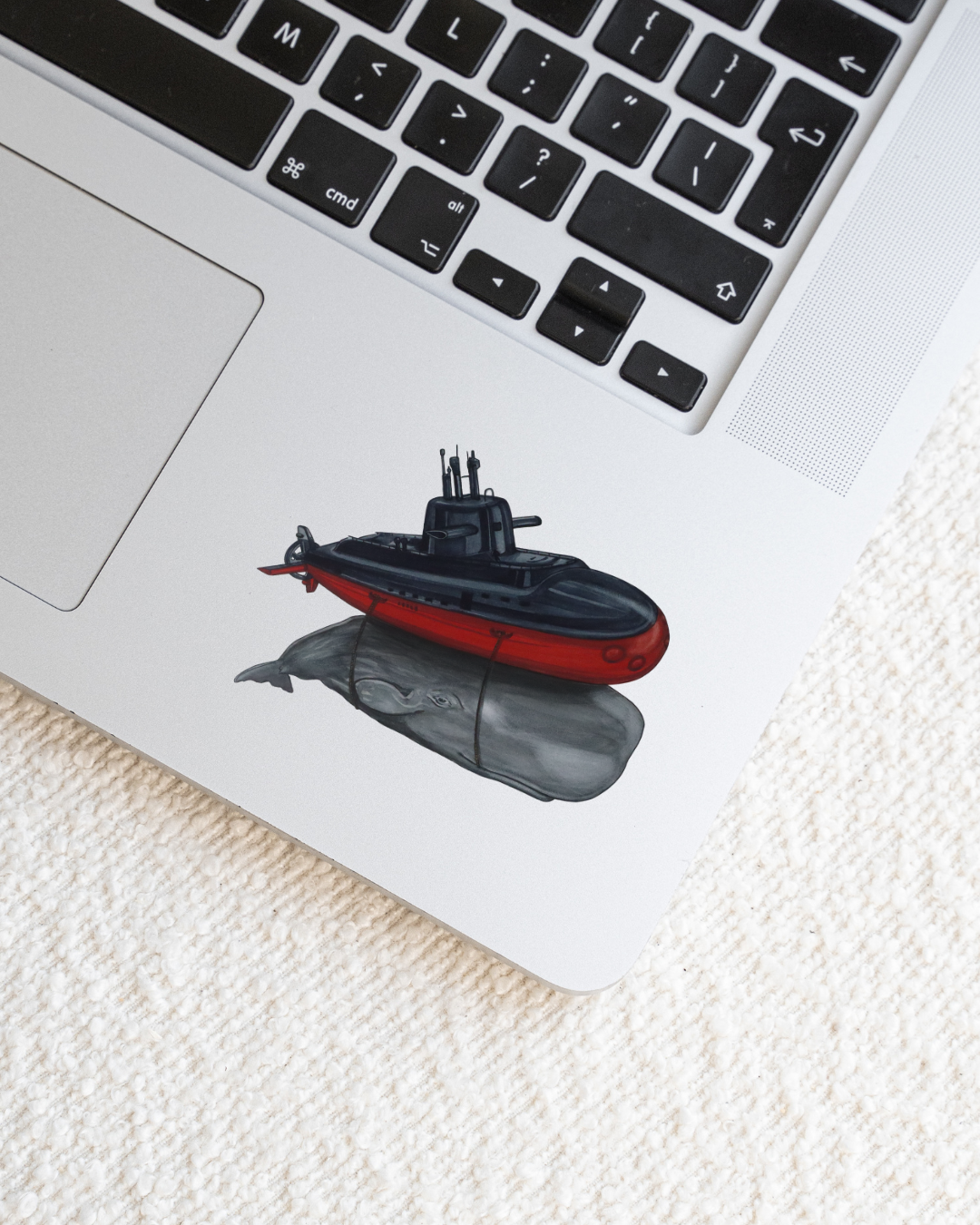 Vinyl Sticker Deep Divers Sperm Whale Submarine