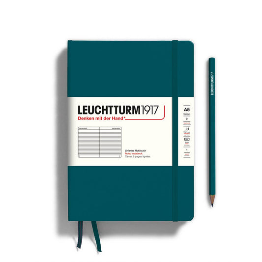 Leuchtturm Notebooks - Medium (A5): Pacific Green / Hardcover / Ruled
