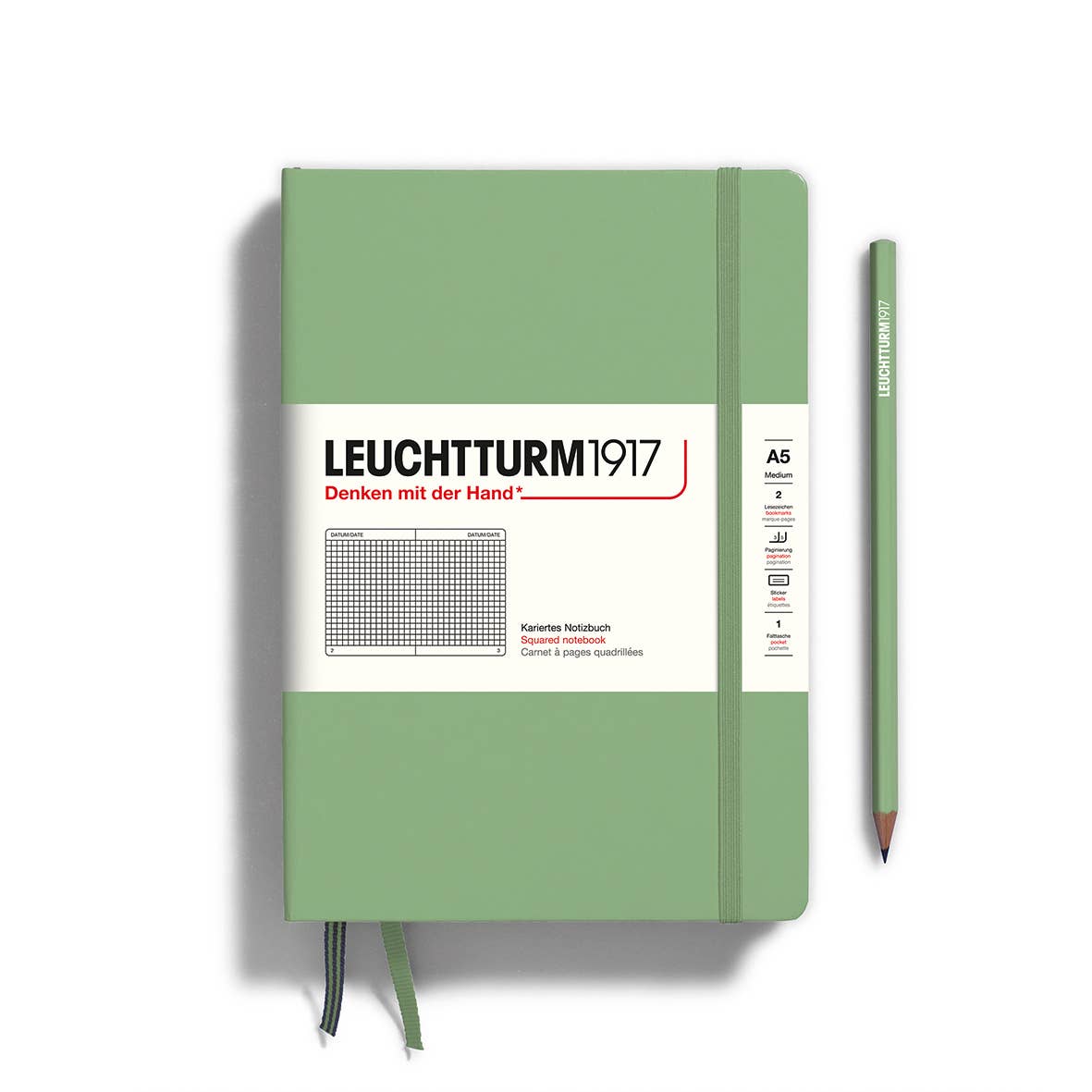 Leuchtturm Notebooks - Medium (A5): Pacific Green / Hardcover / Ruled