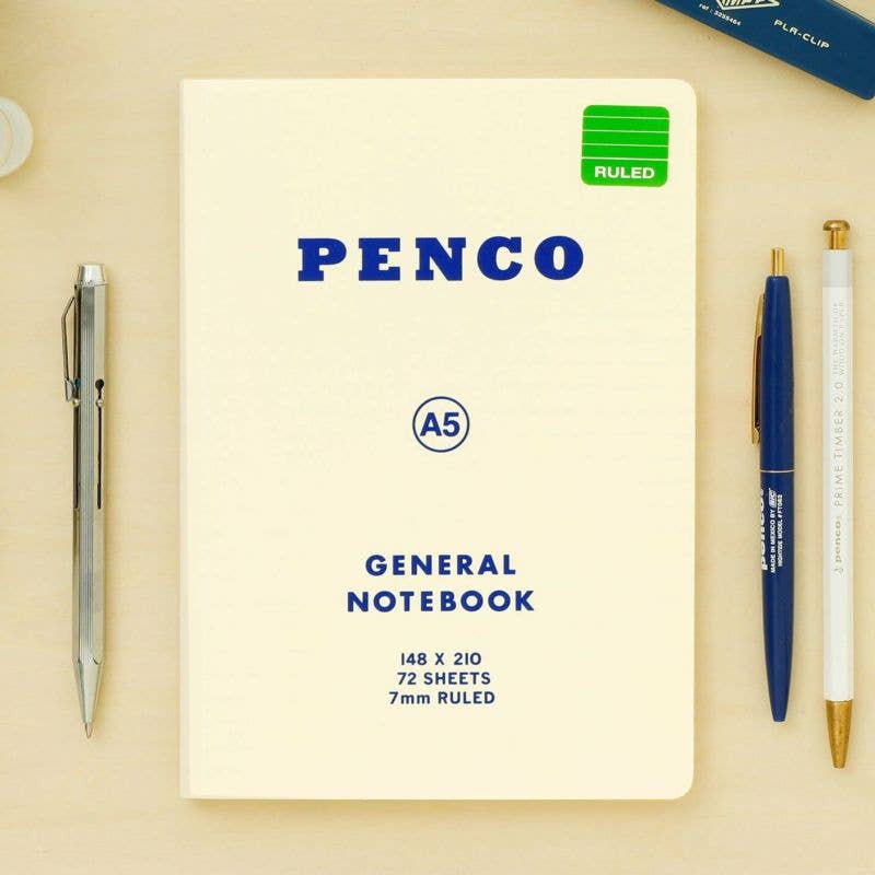 Penco Soft PP Notebook Ruled/ A5: White